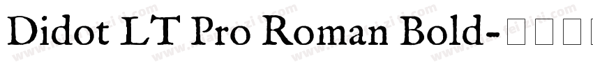Didot LT Pro Roman Bold字体转换